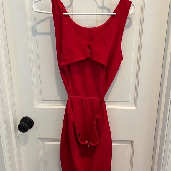 Lulu Undeniable Attraction Red Cutout Bodycon Mini Dress -Size Small - Picture 5 of 5